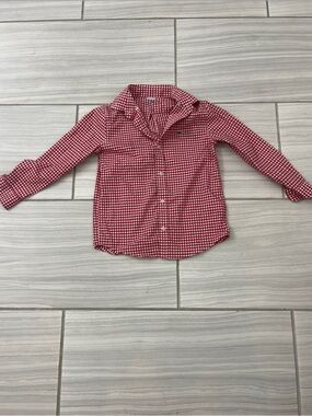 Vineyard Vines Red and White Gingham Button-Down Shirt for Kids
